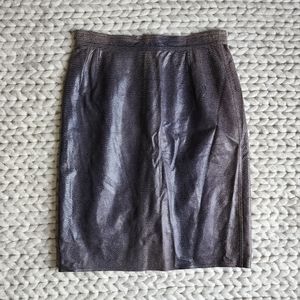 Vintage 70s Ungaro Parallele Leather Skirt
